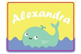 Eckiges Etikett Namen Tierkinder 037-027