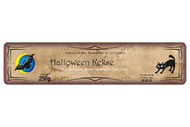 Eckiges Etikett Halloween 160-035