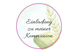 Rundes Etikett Buch mit Zweig 50mm