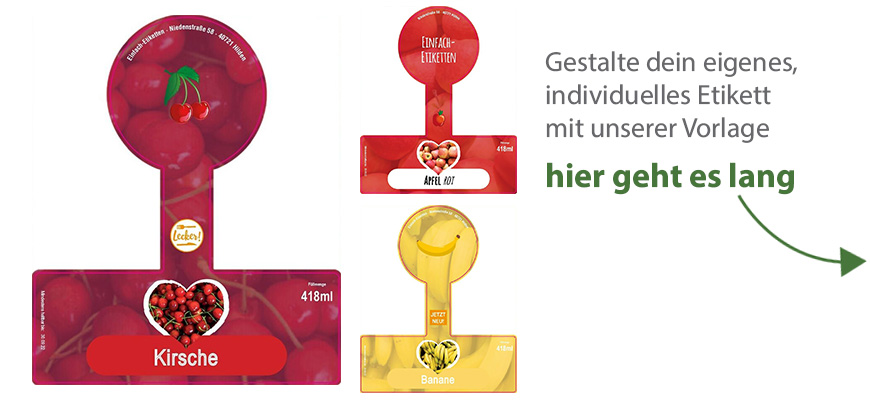 Siegeletikett Marmelade Herz 150-125 mit/ohne Logo