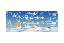 Eckiges Etikett Schneelandschaft 185-073