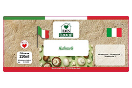 Eckiges Etikett landestypisch 167-073 mit/ohne Logo