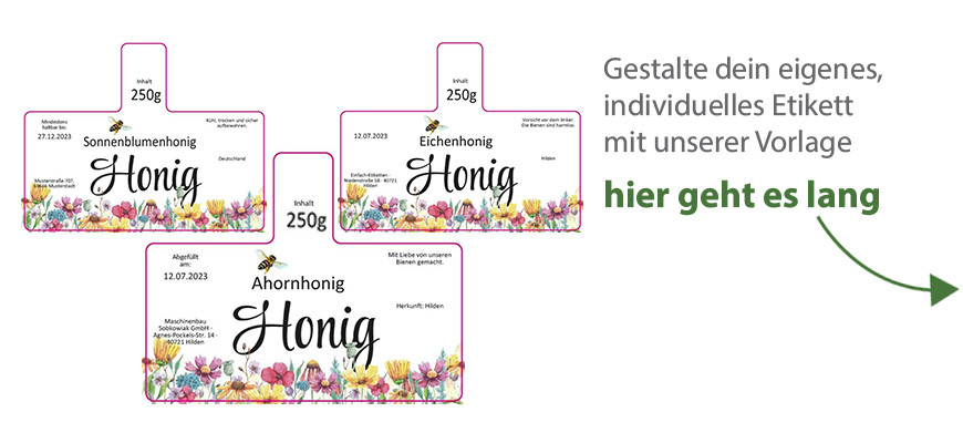 Siegeletikett Honig Aquarellblume 080-063