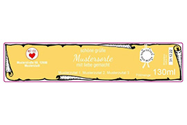 Eckiges Etikett traditionell Farbe 120-026