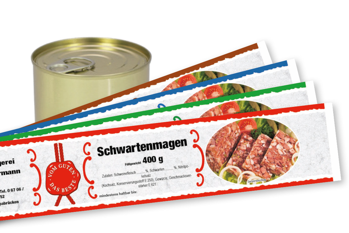 Banderole für Falzdeckeldose FDD 73/58 ROM