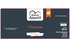 Eckiges Etikett Hintergrundfarbe 167-073 mit/ohne Logo