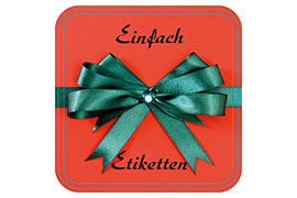 LED-Untersetzer Quadrat 'Grüne Schleife'