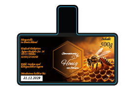 Siegeltikett 080-063 Honig dunkle Biene