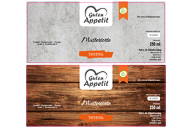 Eckiges Etikett Bildhintergrund 167-073 mit/ohne Logo