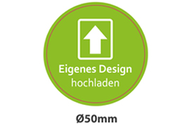 Rundes Etikett 50mm eigenes Design