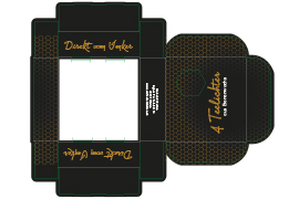 Umverpackungen Teelicht-Umverpackung 4 Stück schwarz edel