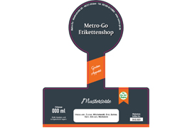 Siegeletikett Hintergrundfarbe 150-125 mit/ohne Logo