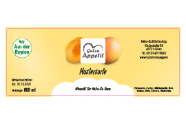 Eckiges Etikett Frucht freigestellt 185-073