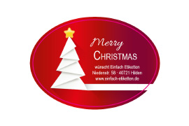 Ovales Etikett Origamibaum 055-038,5