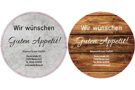 Rundes Etikett Bildhintergrund Gruß 70mm
