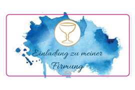 Eckiges Etikett blauer Klecks 080-040