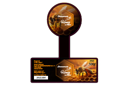 Siegeletikett Honig  dunkle Biene 150-125