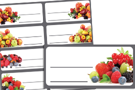 Etikett zum Selbst-Beschriften Früchte