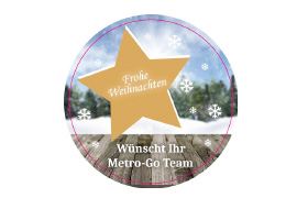 Rundes Etikett Winterwald 50mm