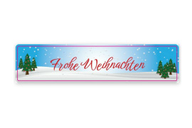 Eckiges Etikett fallender Schnee 120-026