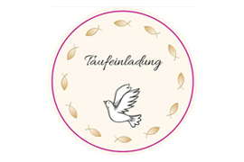 Rundes Etikett Fischkreis 50mm