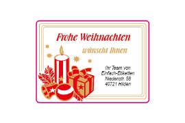 Eckiges Etikett Weihnachtsgesteck 037-027