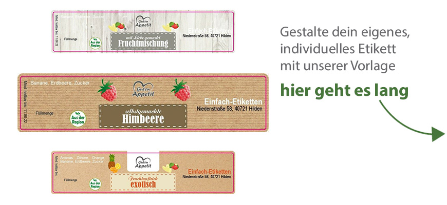 Eckiges Etikett Früchtezeit 120-026 mit/ohne Logo