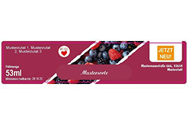 Eckiges Etikett Marmelade diagonal 120-026 mit/ohne Logo