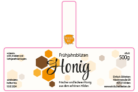 Siegeletikett Honig orangene Waben 140-096