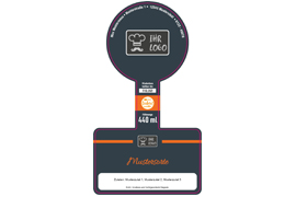 Siegeletikett Hintergrundfarbe 163-090 mit/ohne Logo