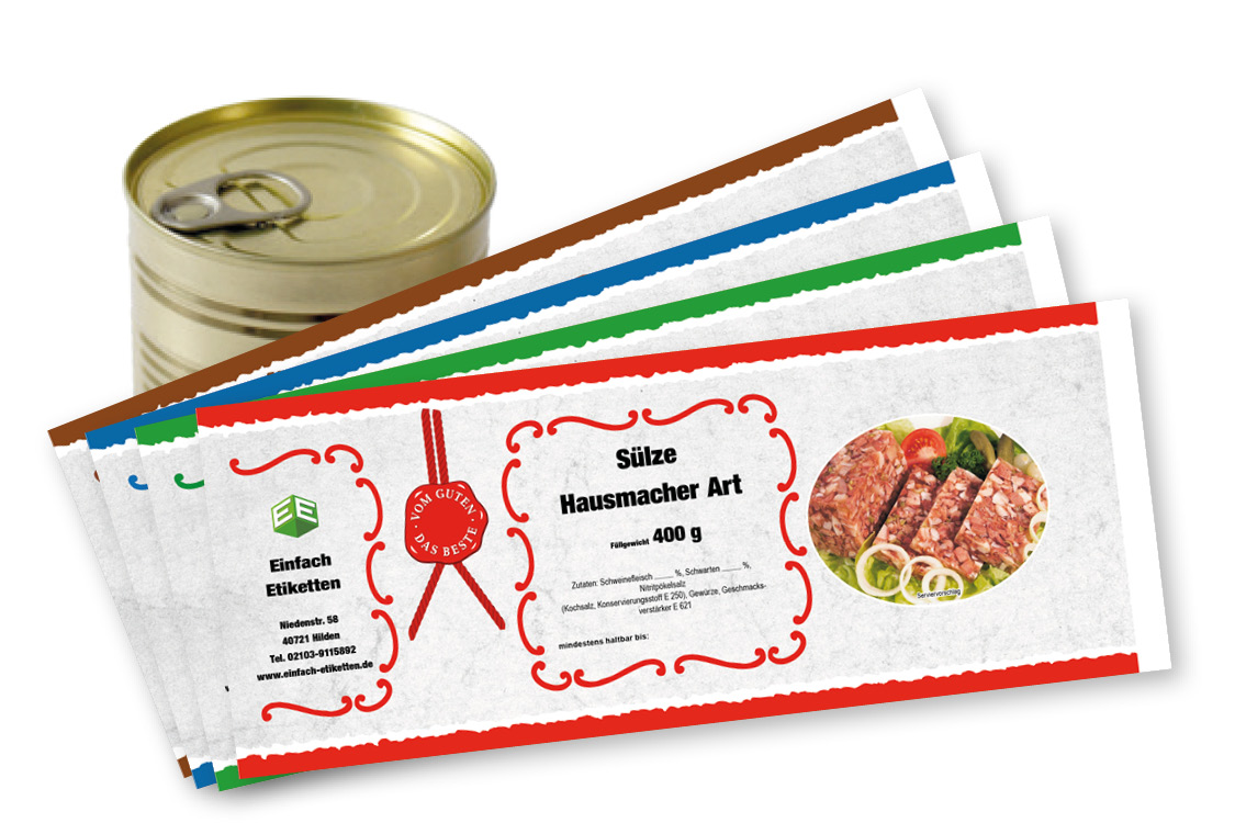 Banderole für Falzdeckeldose FDD 73/110 ROM