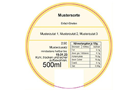 Rundes Etikett Boden Barcode 70mm