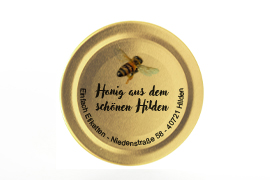 Hochranddeckel (Twist-Off deep) 66mm Biene