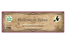 Eckiges Etikett Halloween 140-046