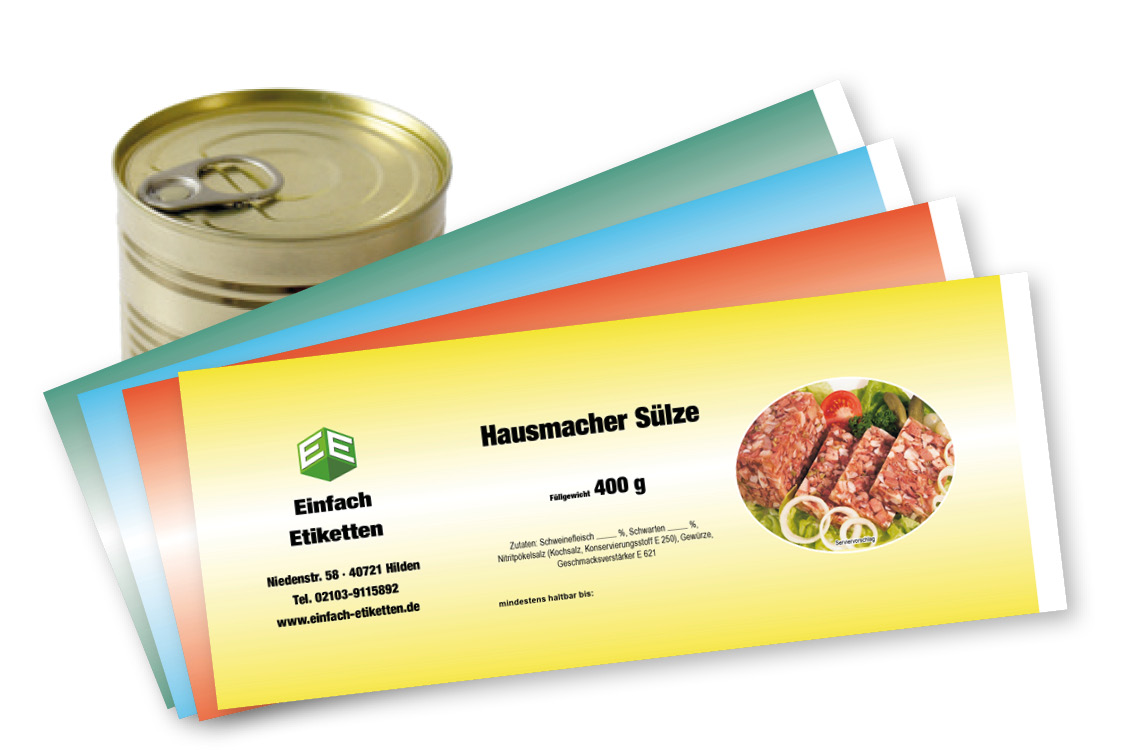 Banderole für Falzdeckeldose FDD 73/110 VERLAUF