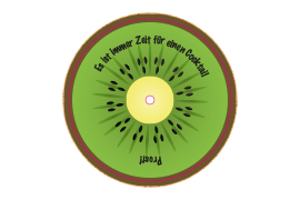 LED-Untersetzer Kreis 'Obstscheibe'