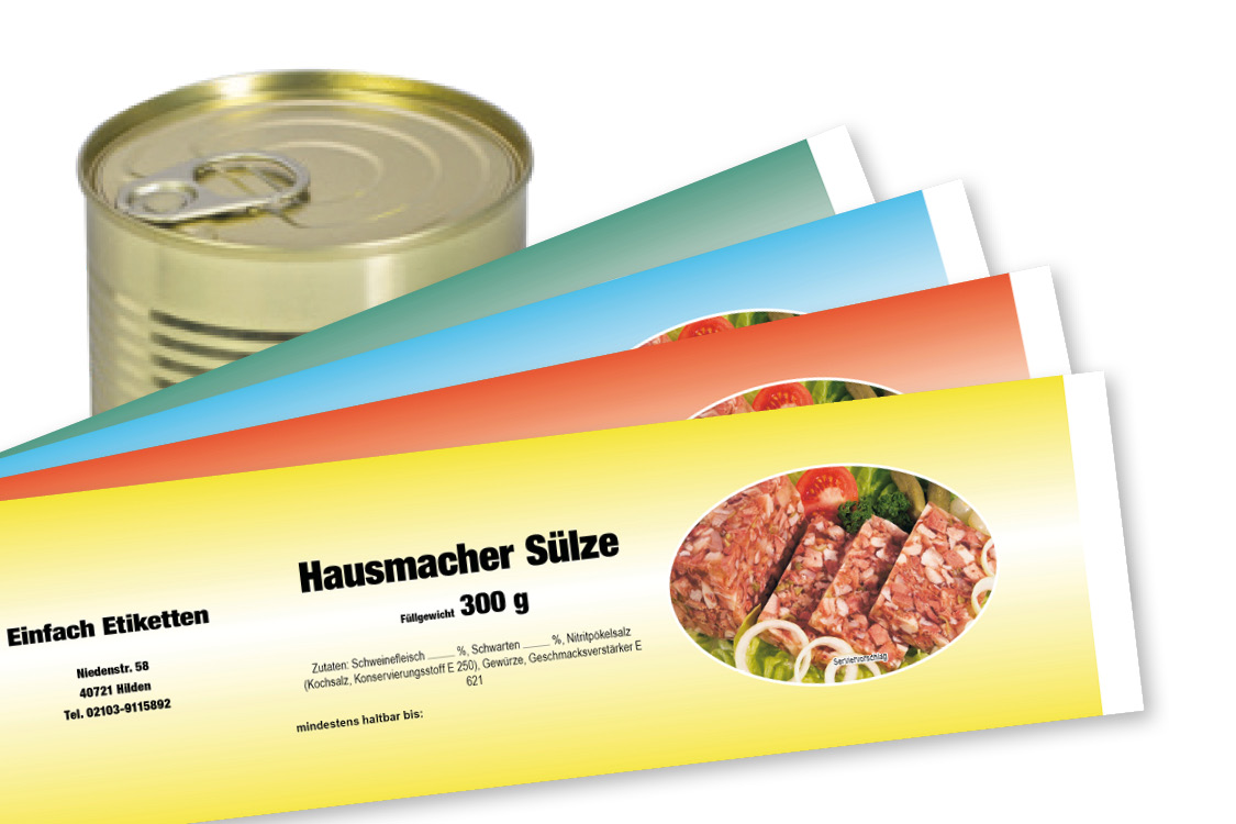 Banderole für Falzdeckeldose FDD 73/83 VERLAUF