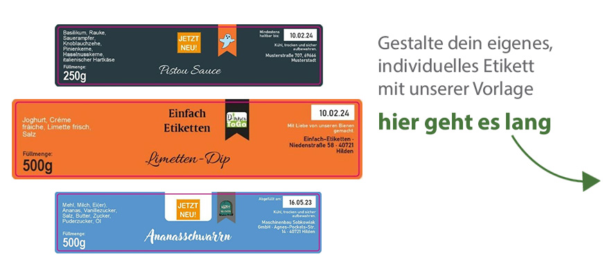 Eckiges Etikett Hintergrundfarbe 120-026 mit/ohne Logo