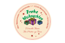 Rundes Etikett Geschenkeberg 50mm
