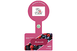 Siegeletikett Marmelade diagonal 163-090 mit/ohne Logo