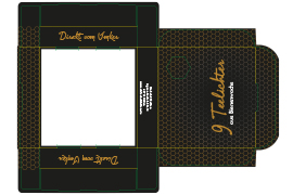 Umverpackungen Teelicht-Umverpackung 9 Stück schwarz edel