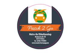 Rundes Etikett Hintergrundfarbe ToGo 50mm mit/ohne Logo