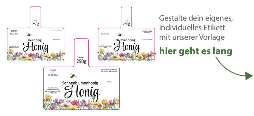 Siegeletikett Honig Aquarellblume 080-075