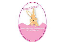 Ovales Etikett Hase im Ei 055-038,5