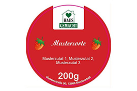 Rundes Etikett Früchtezeit Farbe 2 50mm mit/ohne Logo