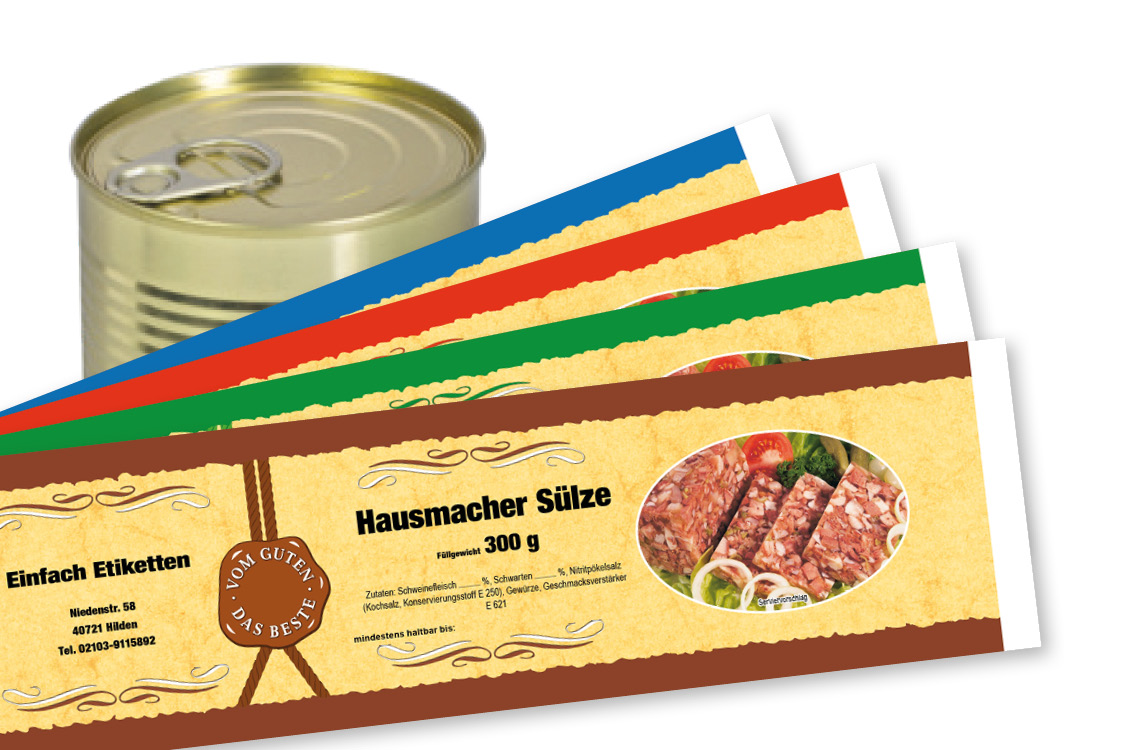 Banderole für Falzdeckeldose FDD 73/83 PARIS