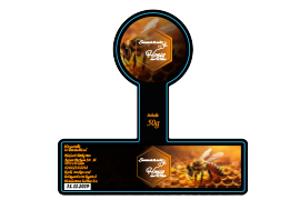 Mini-Siegeletikett Honig dunkle Biene 080-078