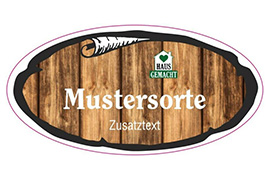 Ovales Etikett traditionell Bild 085-043