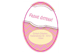 Ovales Etikett Zick-Zack-Ei 055-038,5