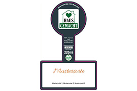 Siegeletikett Hintergrundfarbe 126-080 mit/ohne Logo